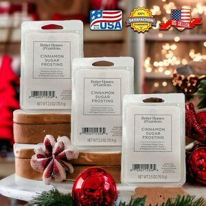3-Pack BH&G "CINNAMON SUGAR FROSTING" Wax Melts Winter Holiday Bakery Christmas